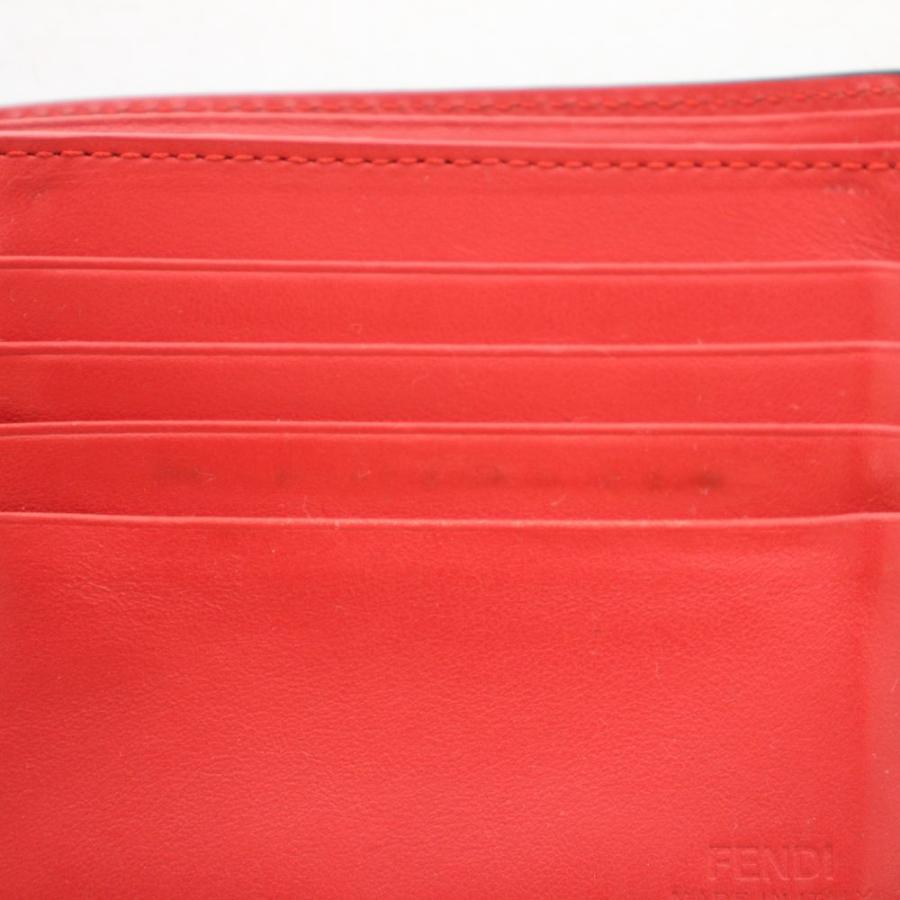 FENDI（フェンディ） モンスターバグズアイ 財布 二つ折り レザー 黒