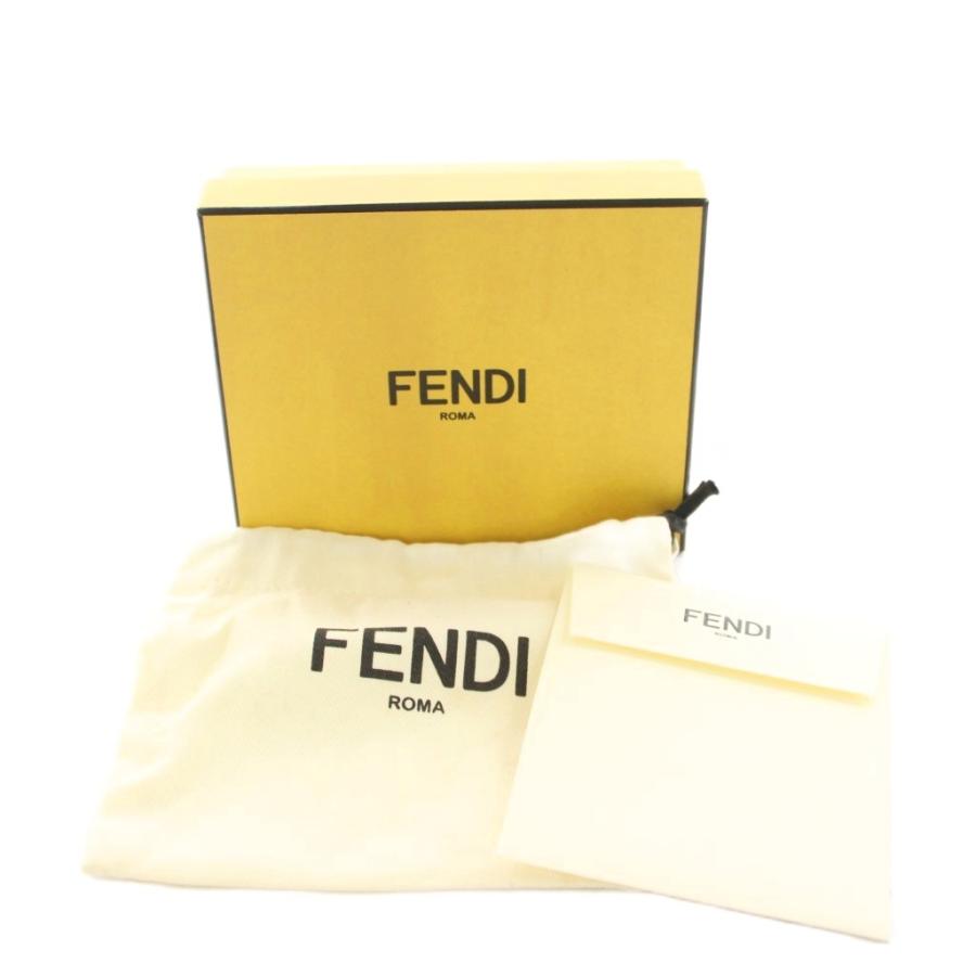 FENDI（フェンディ） モンスターバグズアイ 財布 二つ折り レザー 黒