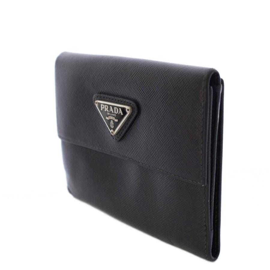 PRADA（プラダ） 二つ折り財布 コンパクトウォレット スクエア 三角