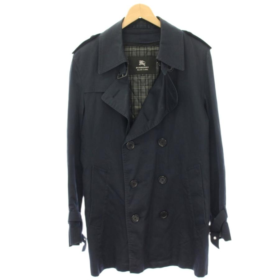 BURBERRY BLUE LABEL トレンチコート 黒 40(Ｌ相当) BURBERRY BLACK LABEL（バーバリーブラックレーベル） トレンチコート