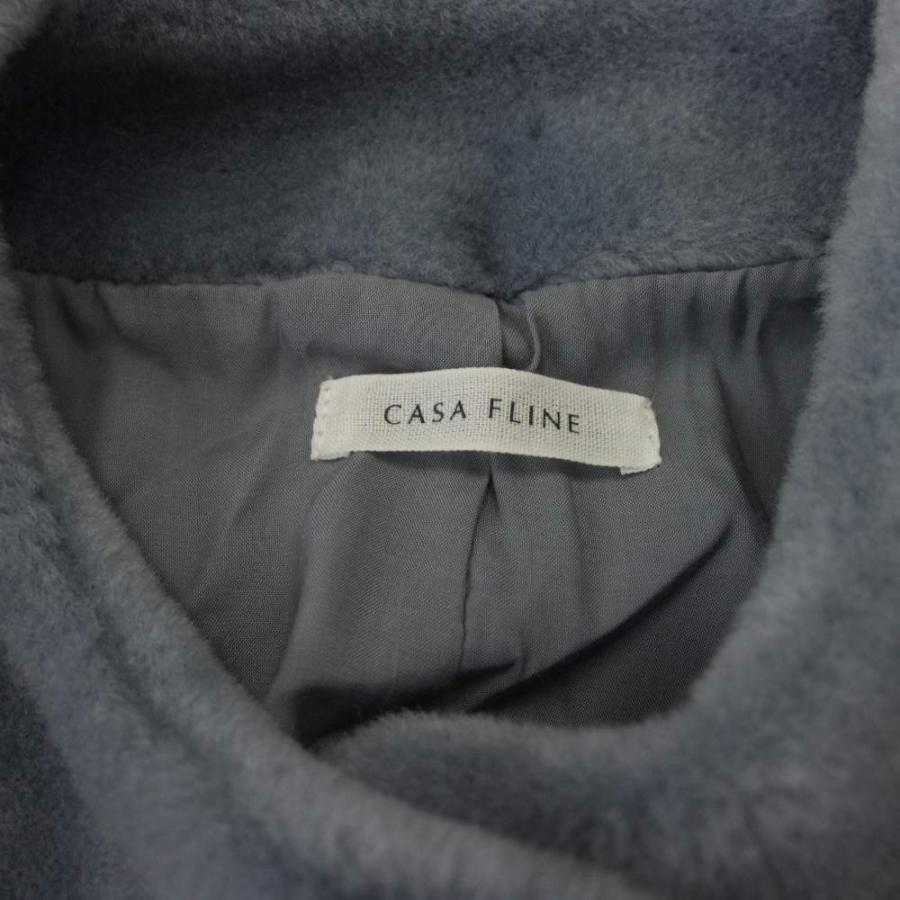 未使用品 カーサフライン CASA FLINE コート ウール F ブルー ノー