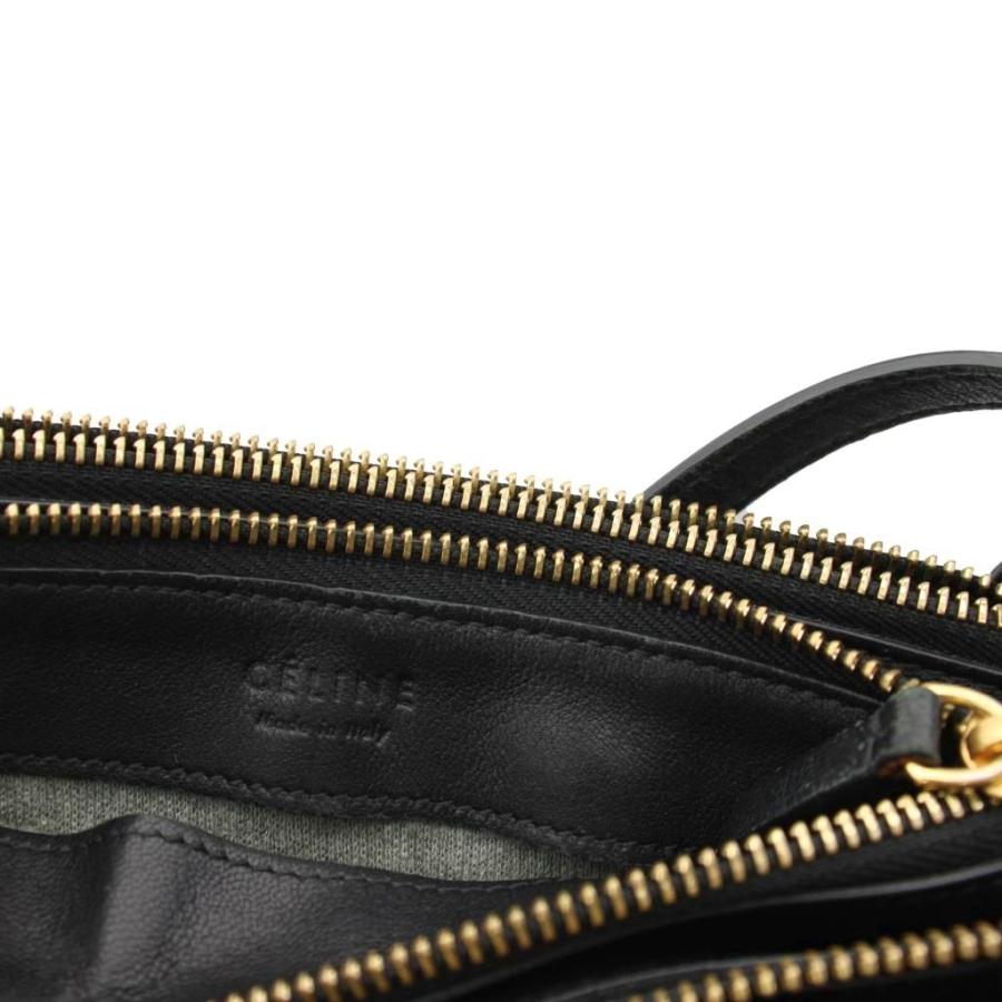 CELINE（セリーヌ） トリオ スモール ショルダーバッグ レザー 黒
