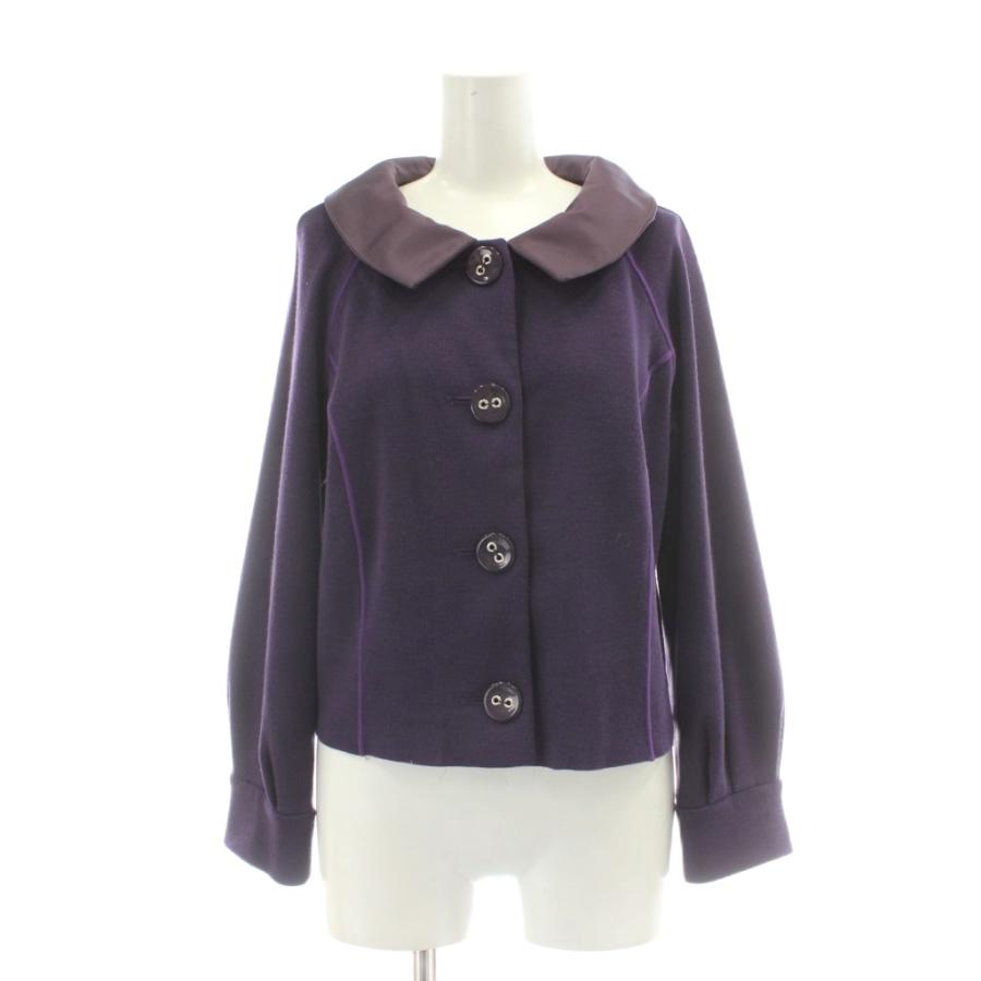 ナラカミーチェ NARA CAMICIE ジャケット ニット ウール I 紫 パープル 