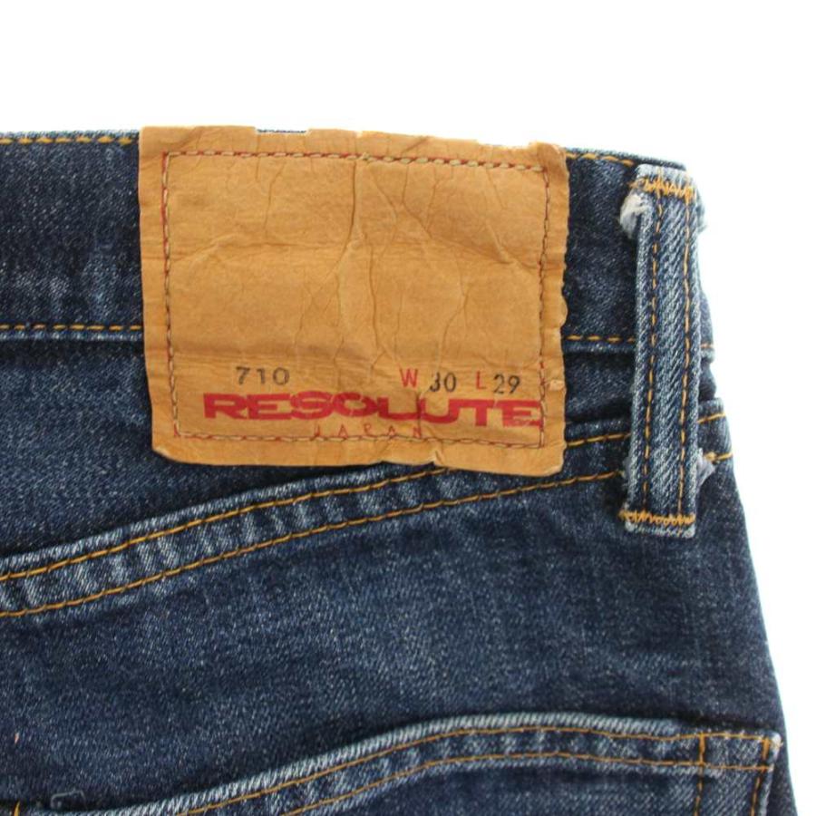 リゾルト RESOLUTE デニムパンツ ジーンズ ボタンフライ USED加工