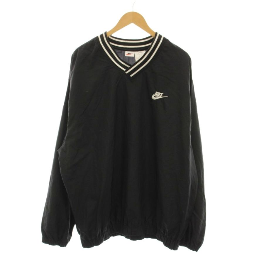 NIKE（ナイキ） ナイロン プルオーバー ジャケット XL 黒 ブラック V