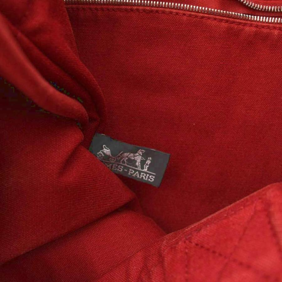 HERMES（エルメス） エールラインMM トートバッグ キャンバス 赤