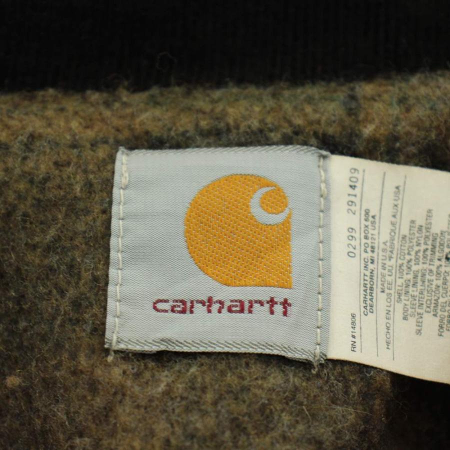 カーハート carhartt 90' s ダックジャケット ブルゾン ロゴ XL 茶