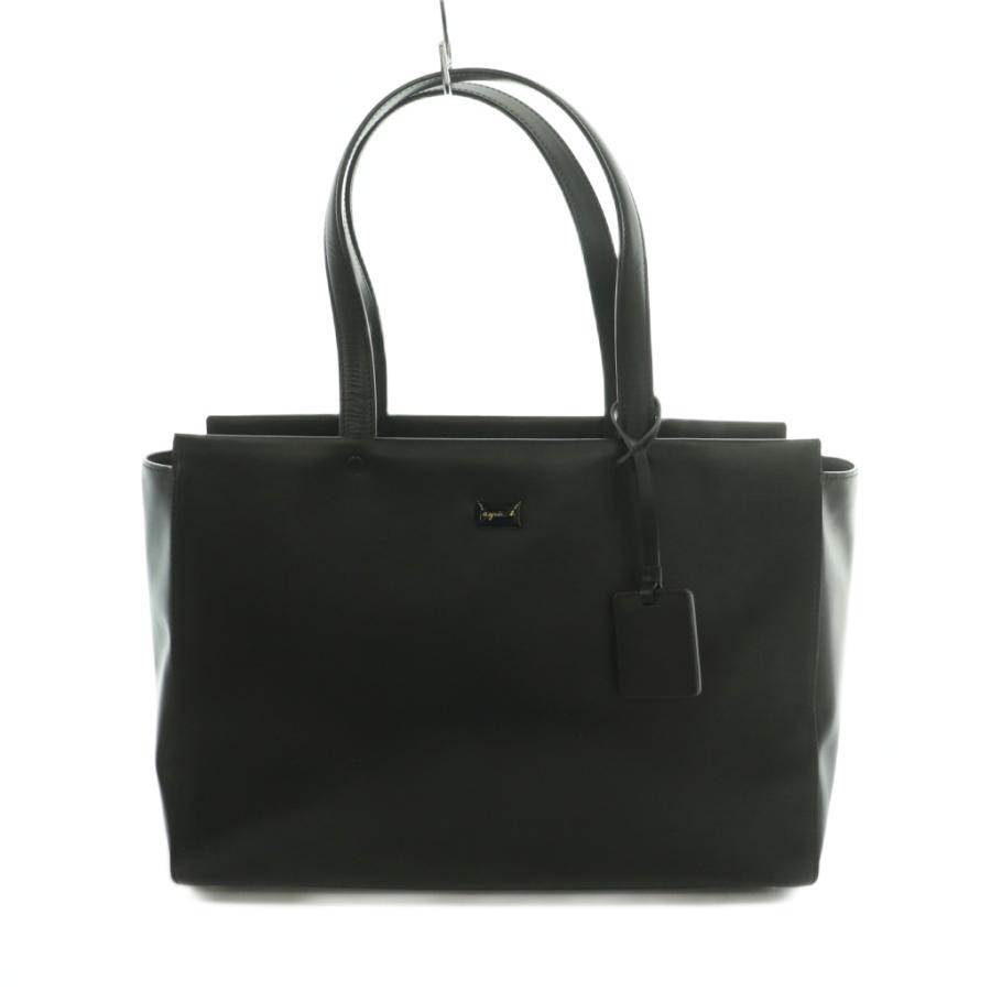 【美品】agnes b. アニエスベー レザー トートバッグ ブラック agnes b.（アニエスベー） トートバッグ レザー 黒 ブラック IS11D-02