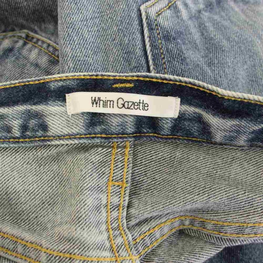 ウィムガゼット Whim Gazette センタープレスワイドデニム ジーンズ