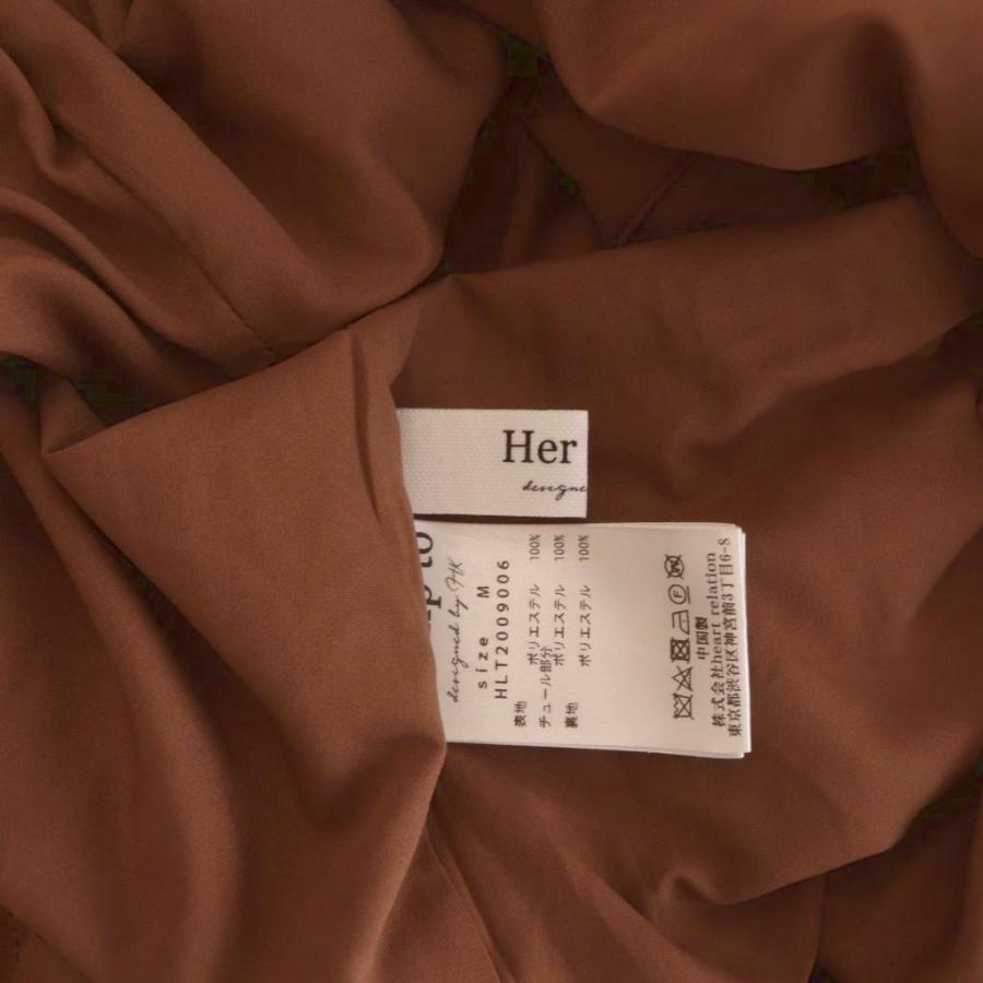 Her lip to ハーリップトゥ チェリーパターンワンピース ロング M 茶系