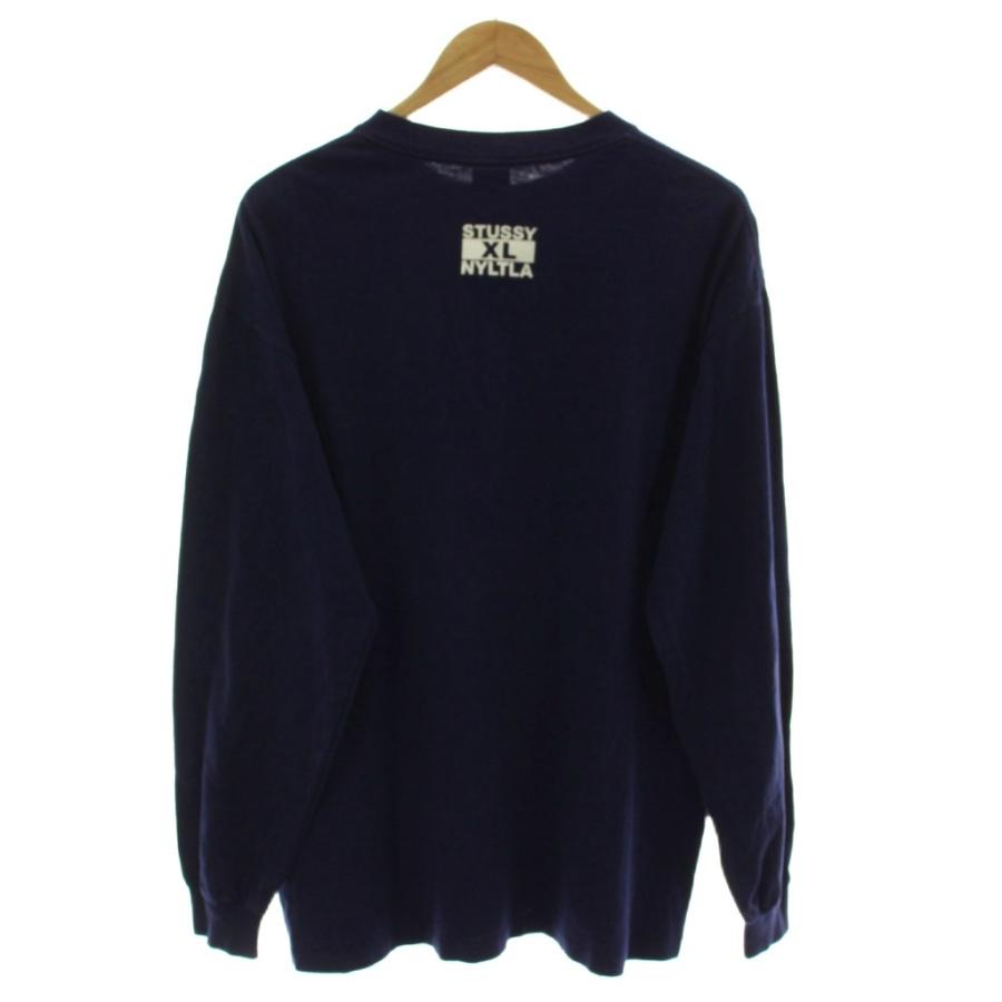 STUSSY（ステューシー） 銀タグ Tシャツ 長袖 ロゴ XL 紺 ネイビー /GG