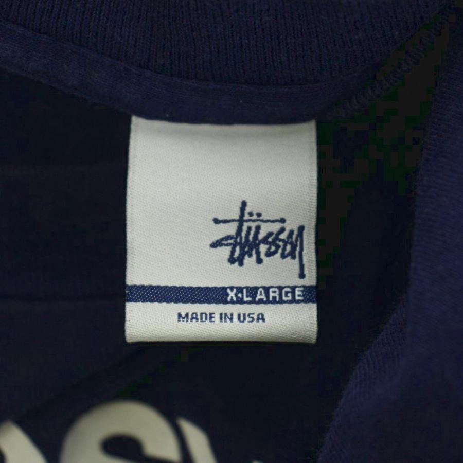STUSSY（ステューシー） 銀タグ Tシャツ 長袖 ロゴ XL 紺 ネイビー /GG