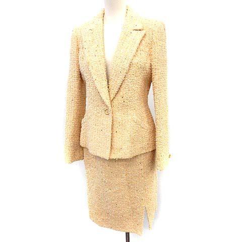 中古 ハロッズ Harrods スーツ セットアップ スカート ジャケット ひざ丈 スパンコール 2 ベージュ G レディース ベクトル 古着 169 ブランド古着販売のベクトル 通販 Yahoo ショッピング