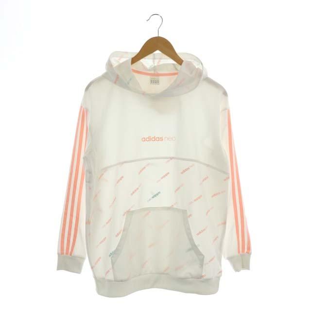 中古 アディダスネオ Adidas Neo プルオーバー パーカー 長袖 カットソー ロゴ L 白 ホワイト ピンクベージュ レディース ベクトル 古着 169 ブランド古着販売のベクトル 通販 Yahoo ショッピング