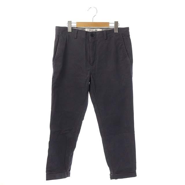 中古 ラコステ Lacoste Slim Fit テーパードパンツ ロールアップ L34 グレー Df メンズ 人気ブランド