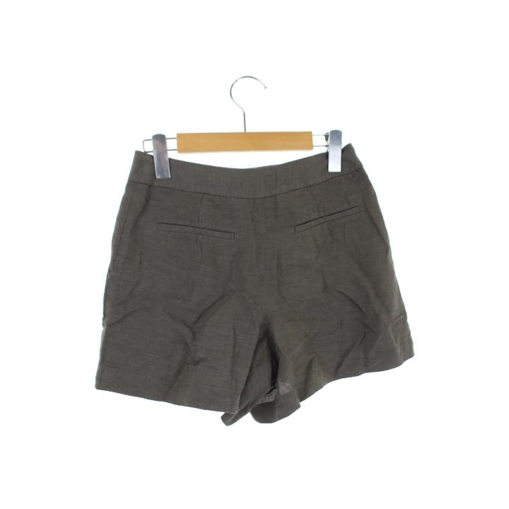 インディヴィ INDIVI パンツ ショート タック 36 カーキ /ES  