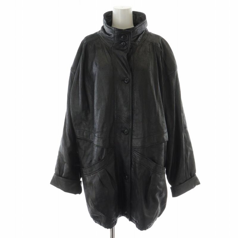 【定価268000円】ピエールバルマン 高級ラムレザー ジャケット コート L黒 PIERRE BALMAIN ピエールバルマン レザーコート