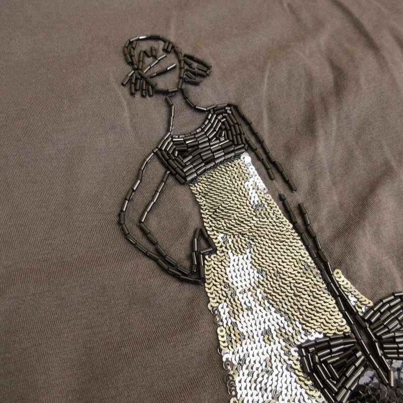 CELINE セリーヌ 半袖カットソー Tシャツ ビジュー ビーズ 