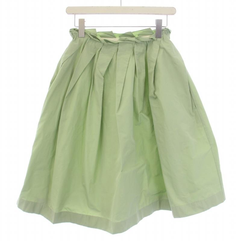 ジルサンダー JIL SANDER NAVY フレアスカート ひざ丈 32 XXS 緑  