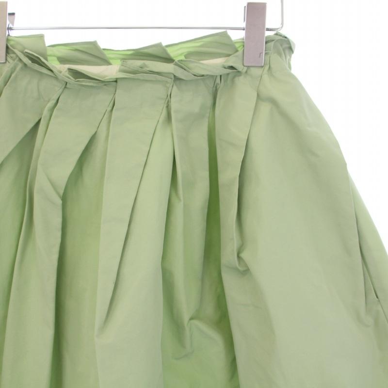 ジルサンダー JIL SANDER NAVY フレアスカート ひざ丈 32 XXS 緑 