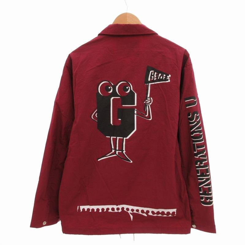 ゲス GUESS × GENERATIONS U 美品 コーチジャケット ナイロン 缶バッジ 