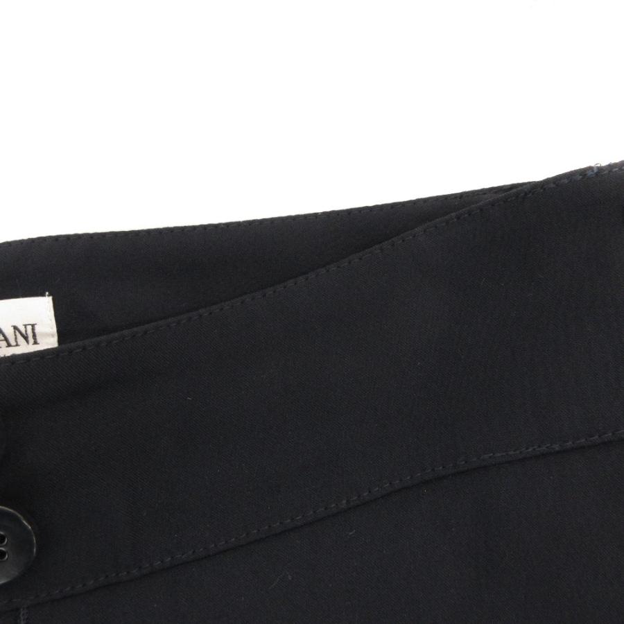 ARMANI COLLEZIONI ワイドストレートスラックス　ブラック アルマーニ コレツィオーニ ARMANI COLLEZIONI ワイドパンツ