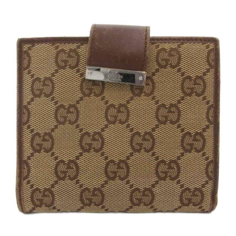GUCCI（グッチ） 二つ折り財布 コンパクトウォレット Wホック GG