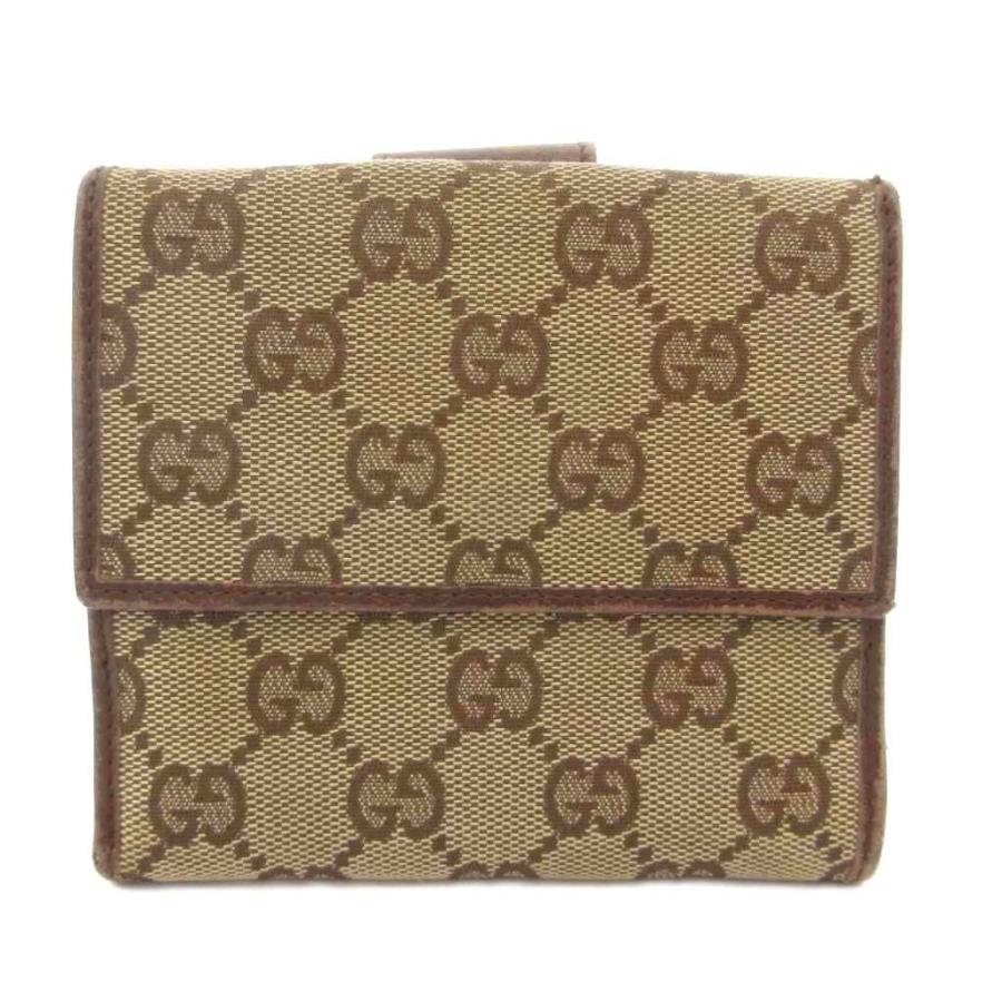 GUCCI（グッチ） 二つ折り財布 コンパクトウォレット Wホック GG