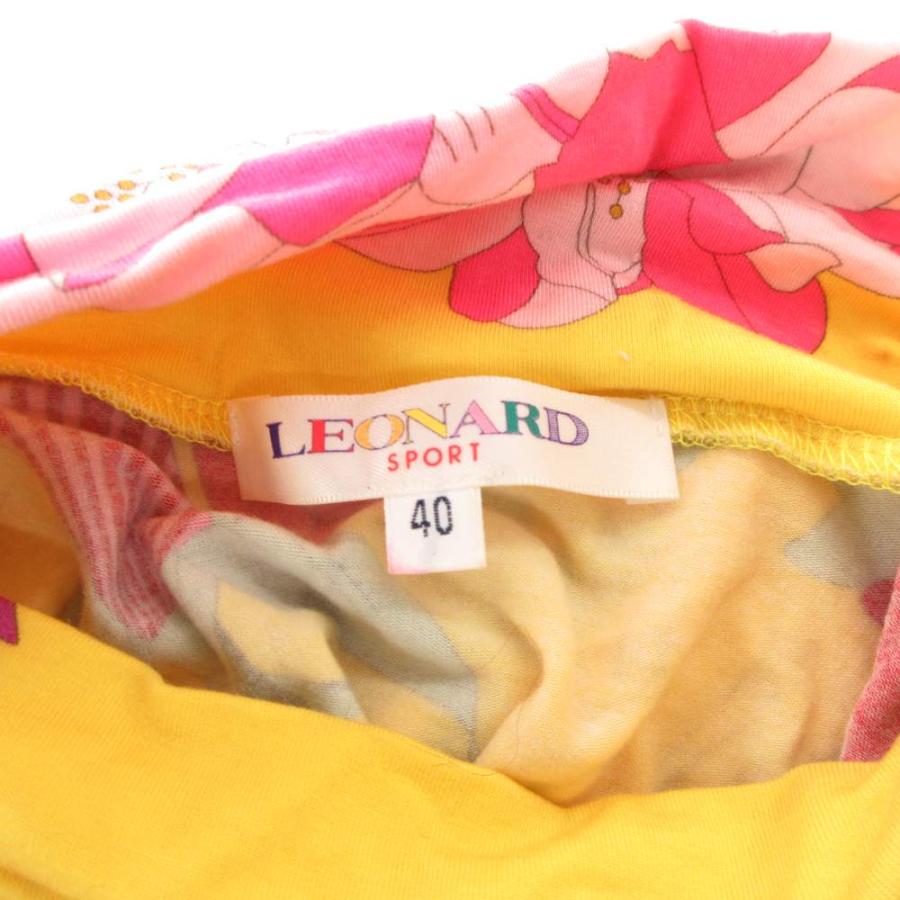 美品✨LEONARD SPORT レオナール トップス タートル 茶色 40 レオナールスポーツ LEONARD SPORT Tシャツ カットソー 40 長袖