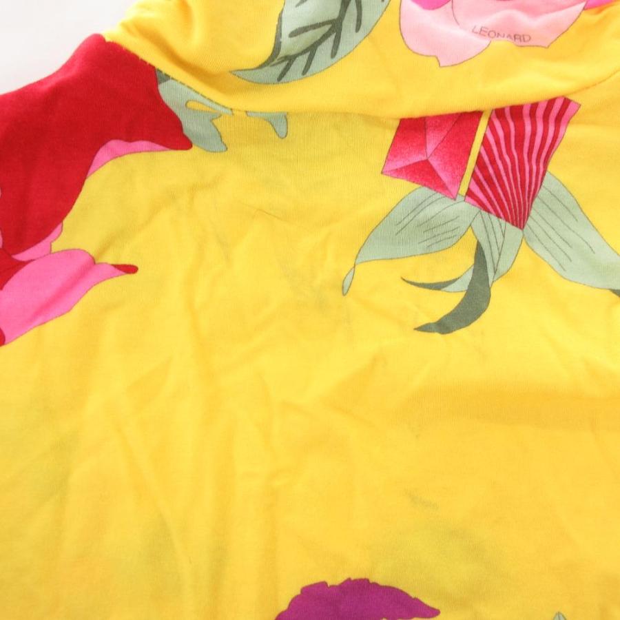 美品✨LEONARD SPORT レオナール トップス タートル 茶色 40 レオナールスポーツ LEONARD SPORT Tシャツ カットソー 40 長袖