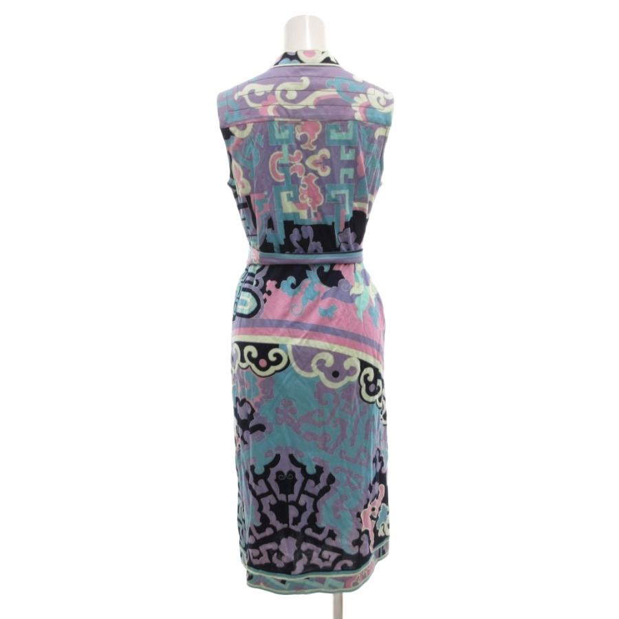 LEONARD（レオナール） ワンピース L ノースリーブ ミモレ ロング 総柄