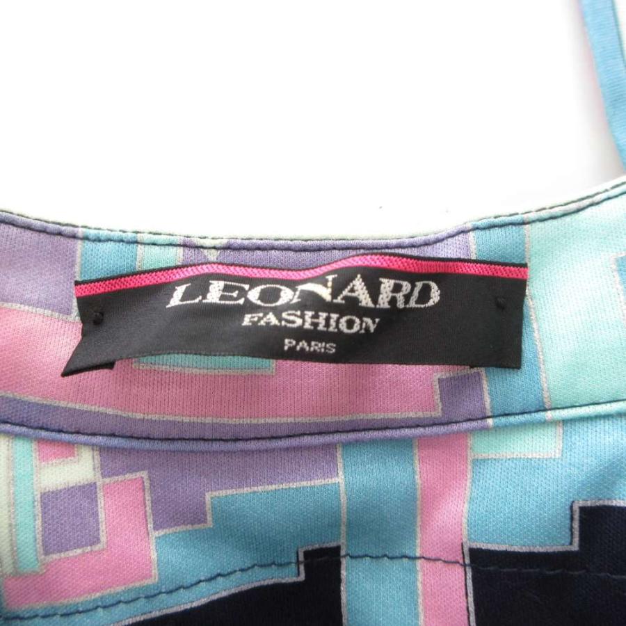 LEONARD（レオナール） ワンピース L ノースリーブ ミモレ ロング 総柄