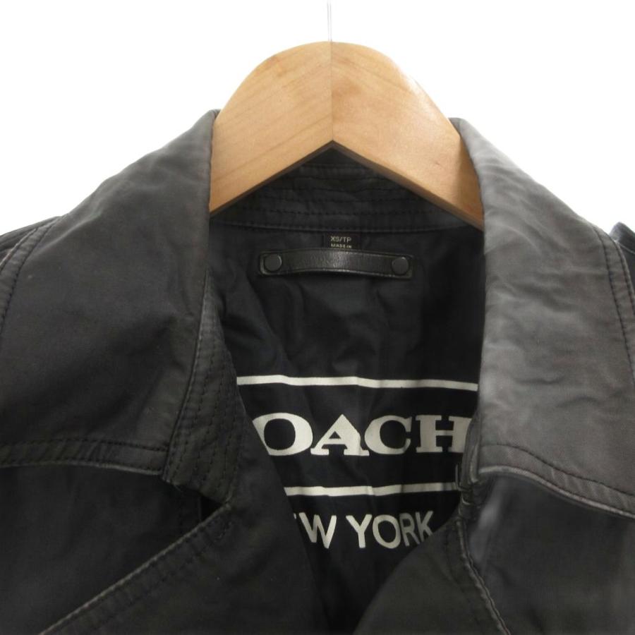 COACH（コーチ） トレンチコート ダブルブレスト ひざ丈 XS 紺