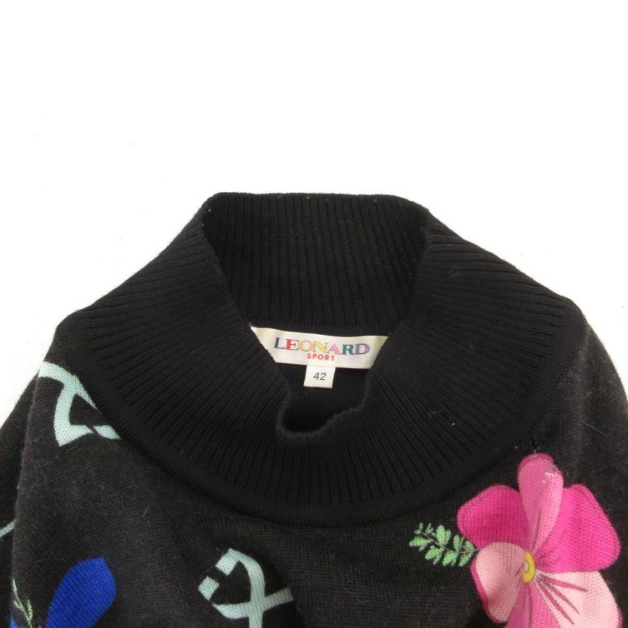 レオナールスポーツ LEONARD SPORT ニットプルオーバー ウール 花柄