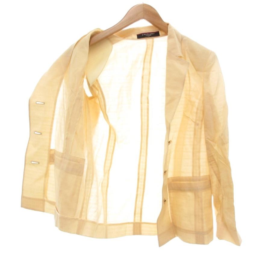 LEONARD（レオナール） シアー シースルー テーラードジャケット 絹