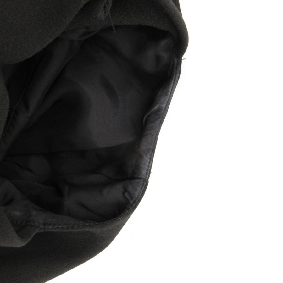 ヨーコチャン YOKO CHAN ワンピース ひざ丈 肩プリーツ 36 黒 ブラック