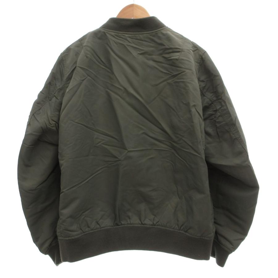 ユニクロ　j＋　MA-1カーキ美品 美品 UNIQLO MA-1 ブルゾン カーキ Lサイズ ユニクロ フライト