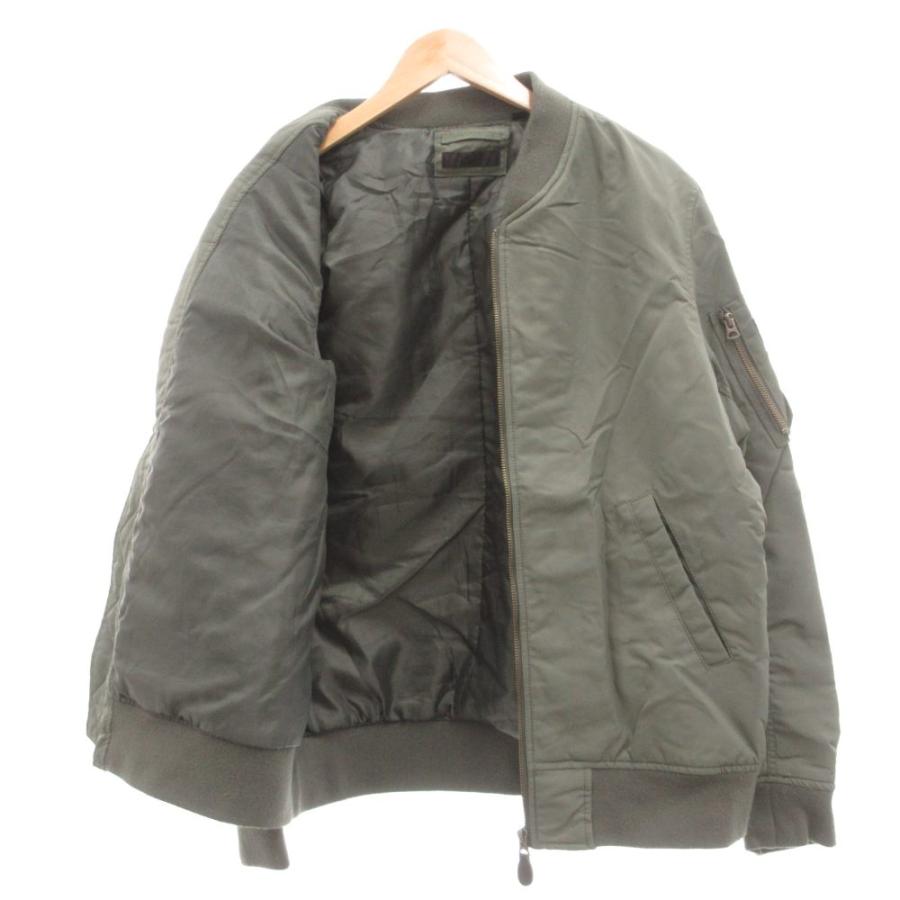 ユニクロ　j＋　MA-1カーキ美品 美品 UNIQLO MA-1 ブルゾン カーキ Lサイズ ユニクロ フライト