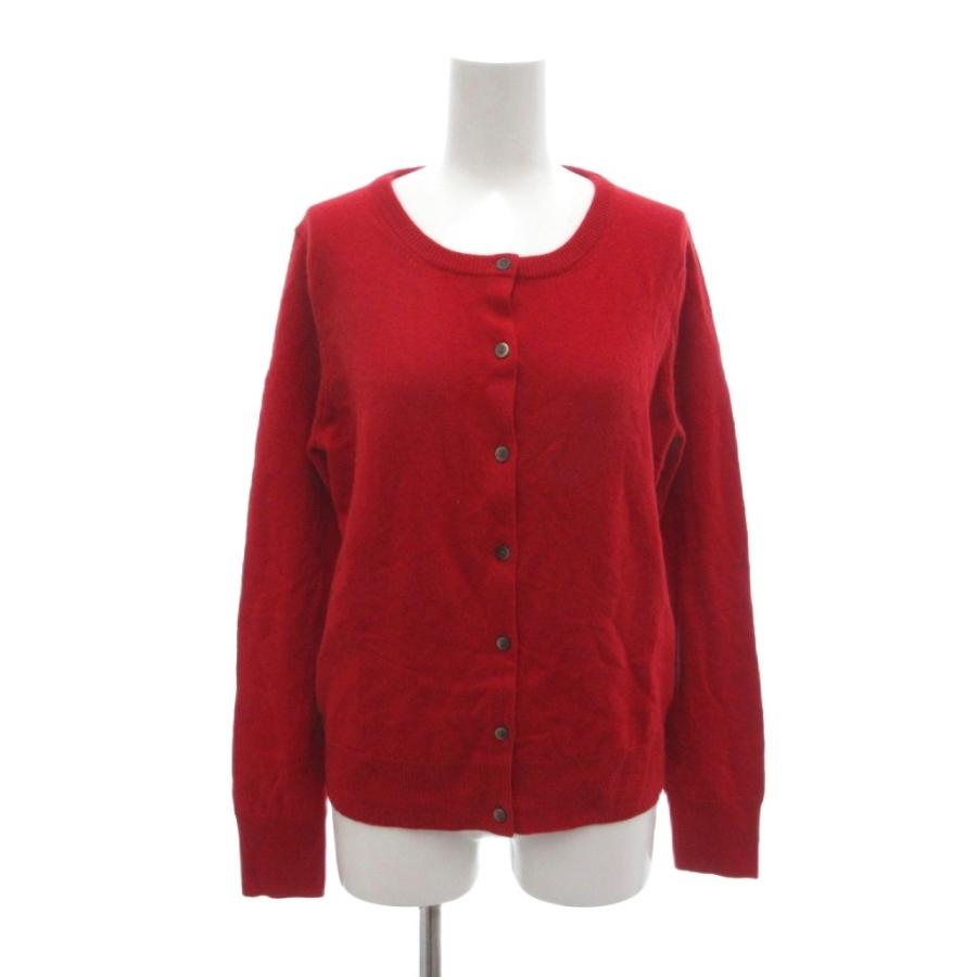 ユニクロ（UNIQLO） カシミヤクルーネックカーディガン ニット M 赤