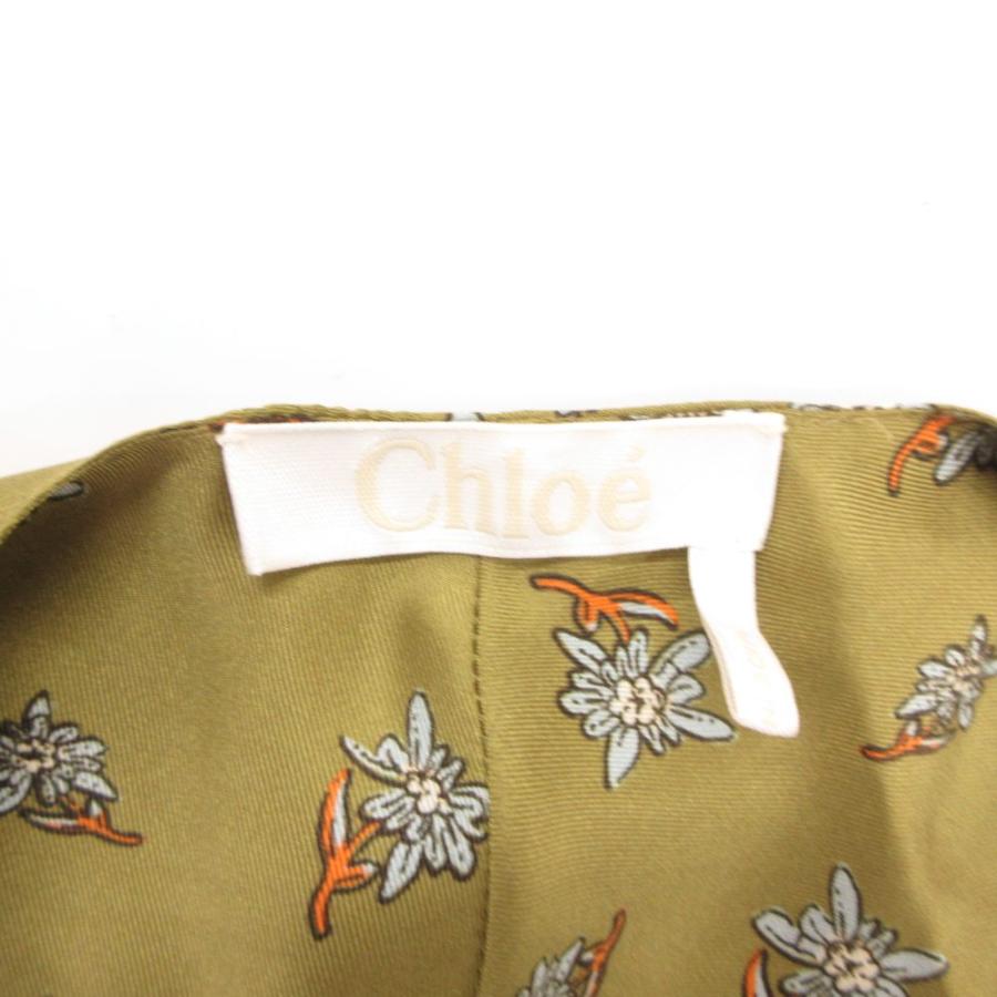 レディース Chloe(クロエ)パイソン プリント シルク ボウ ブラウス 34