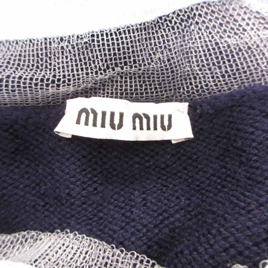 miu miu（ミュウミュウ） ニット セーター ウール 38 ネイビー 水色