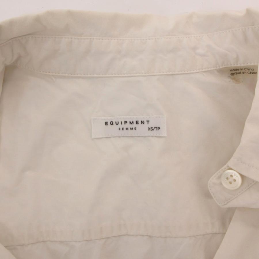 エキプモン EQUIPMENT 美品 シャツ XS 白 ホワイト 半袖 ボタンダウン 