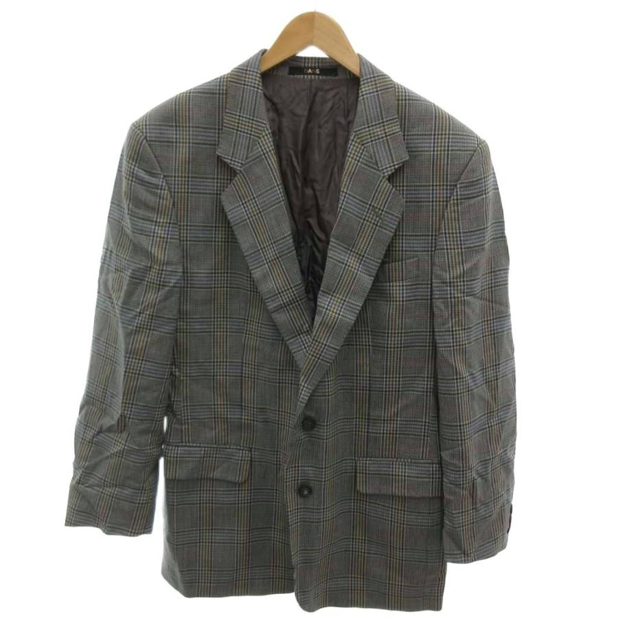 ダックス DAKS 美品 テーラードジャケット グレー チェック柄 