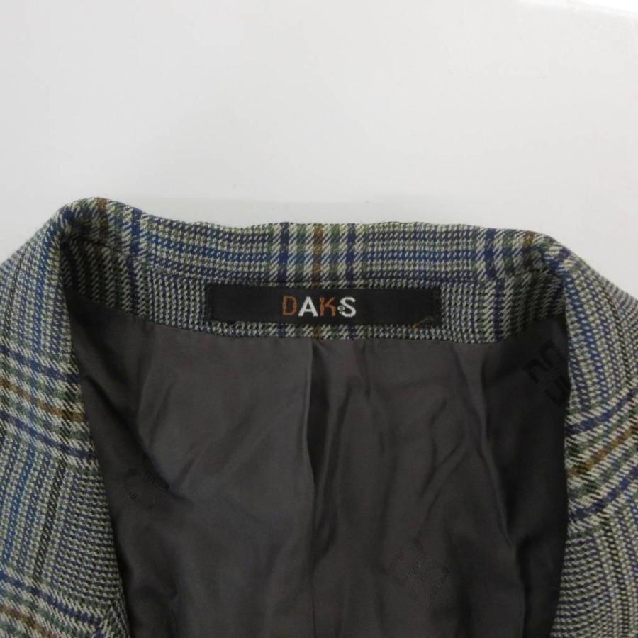 ダックス DAKS 美品 テーラードジャケット グレー チェック柄 