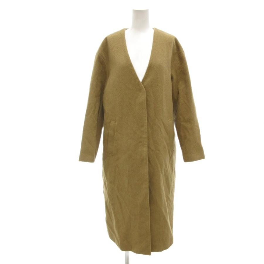 レイビームス Ray Beams 美品 コート ウール ベージュ Vネック ノー 