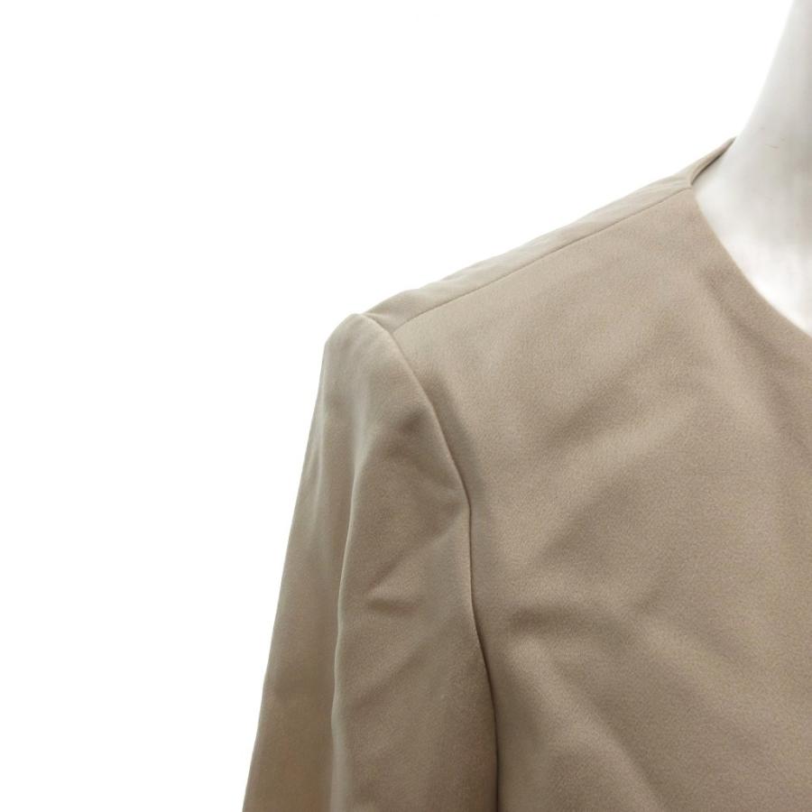 極美品 ANAYI アナイ カラミノーカラーVネックジャケット ネイビー 36