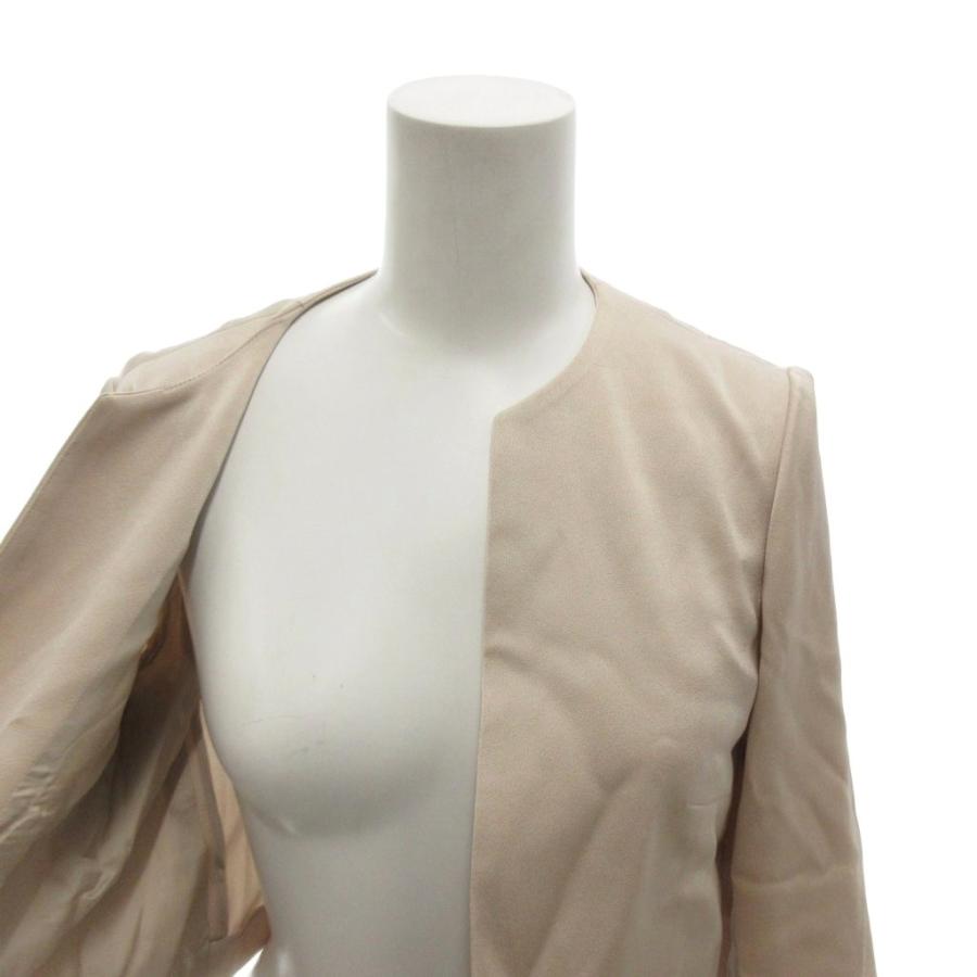 【ANAYI】カラミノーカラーVネックジャケット　ネイビー 36 極美品 ANAYI アナイ カラミノーカラーVネックジャケット ネイビー 36