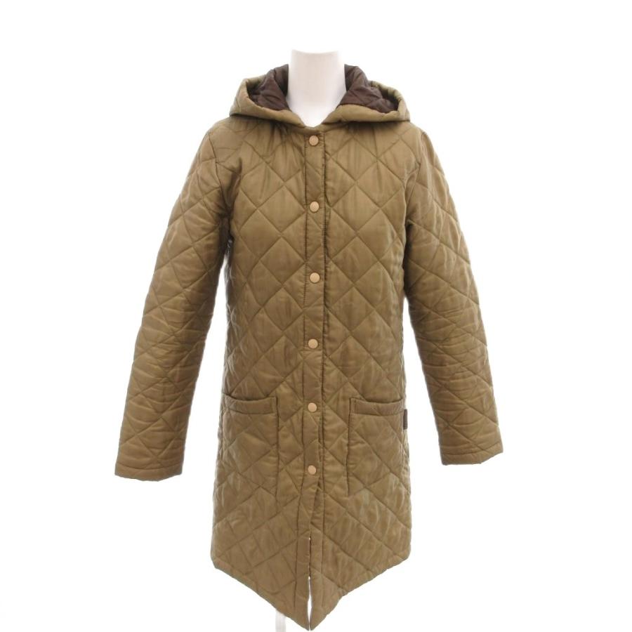 ラベンハム LAVENHAM フーデッドロングキルティングコート ミドル丈 