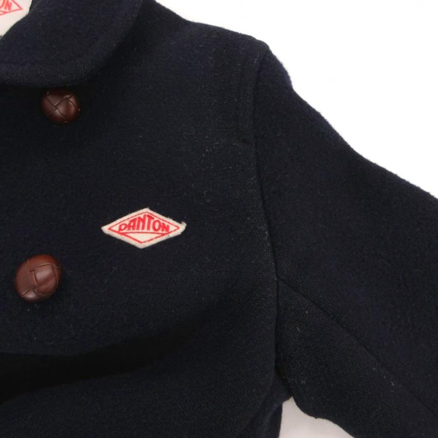 ダントン DANTON ウールモッサコート 36 紺 ネイビー 長袖 ダブル