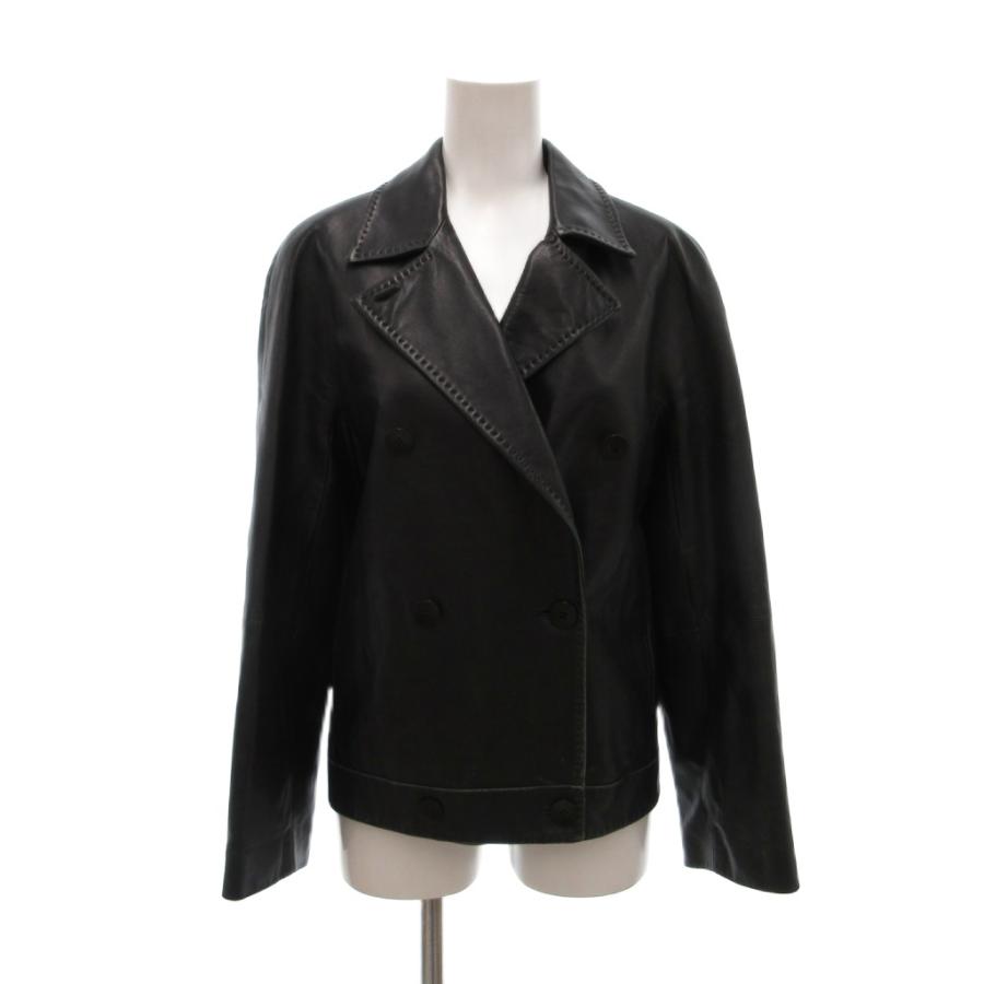 MaxMara レザージャケット　36 Max Mara（マックスマーラ） レザージャケット 革ジャン 36 ダブル